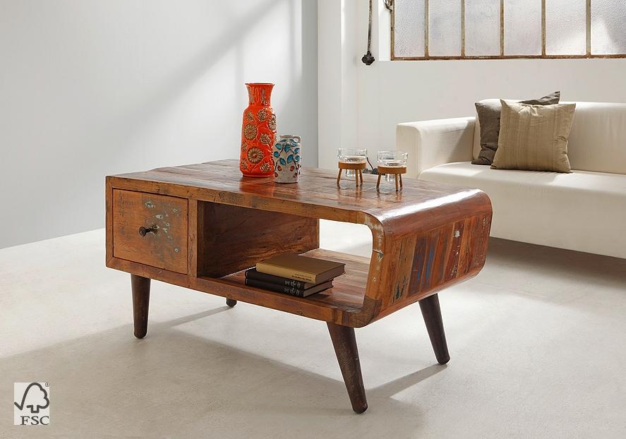 Couchtisch Retro mit 1 Schubladen / 1 Ablage | 3746 | HIMALAYA | Möbel